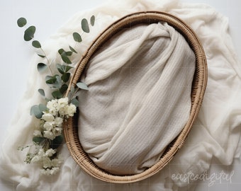 Newborn Basket Digital Overlay For Newborn Photography, Boho Styled Newborn Digital Backdrop, Simple Newborn Backdrop Studio Photography