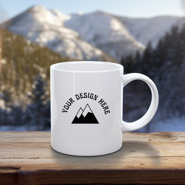 Mug Mockup, White 11oz Ceramic Mug Mockup, Camp Mug, Mug Png, Christmas Gift Mug, White Mug Mockup, Mug Mockup Outdoor