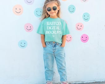 Island Reef Comfort Colors Youth Shirt Mockup (PNG)