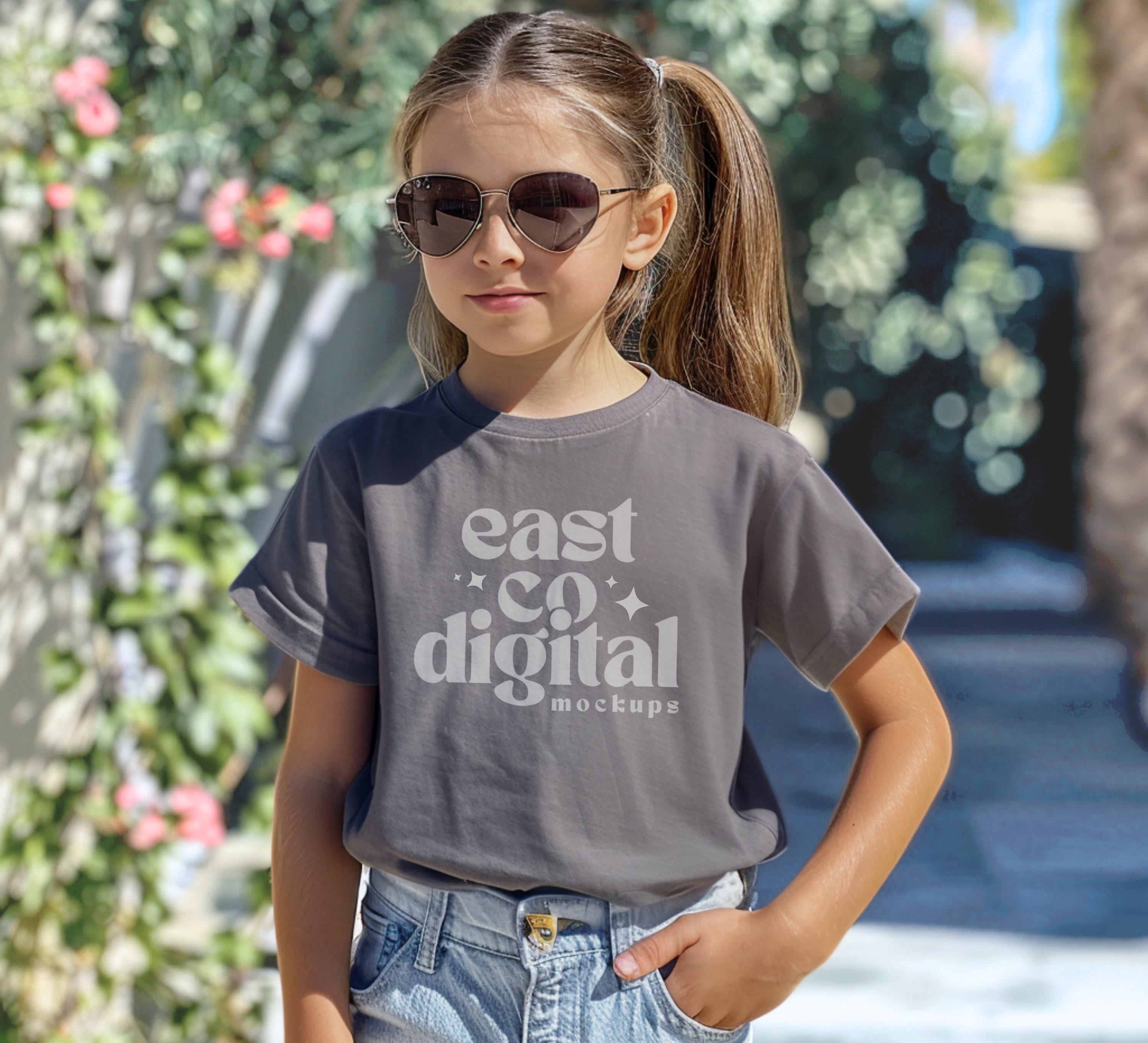 CC9018 Pepper, Youth Comfort Colors Mockup, Kids Comfort Colors