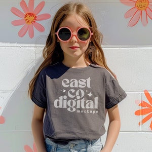 CC9018 Pepper, Youth Comfort Colors Mockup, Kids Comfort Colors Shirt, Pepper Kids Tee, Comfort Colors 9018 Mockup, Trendy Kids Mockups