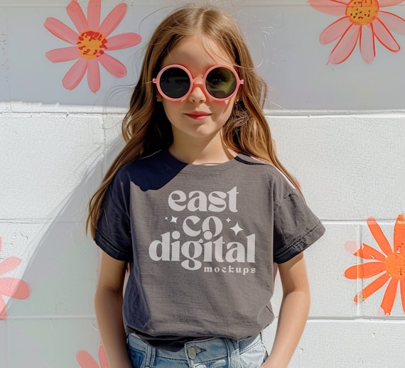 Pepper Comfort Colors Youth Shirt Mockup (PNG)