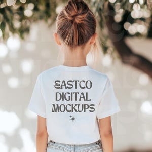 Bella Canvas 3001Y White Mockup, Kids Tshirt Mockup, Youth T-shirt Mockup, Bella Canvas Youth Mockup, Trendy Mockup T-shirt, White Tee Youth