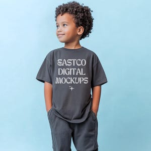 CC9018 Pepper, Youth Comfort Colors Mockup, Kids Comfort Colors Shirt, Pepper Kids Tee, Comfort Colors 9018 Mockup, Trendy Kids Mockups