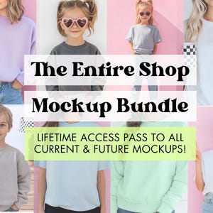 Whole Shop Mockup Bundle, Whole Shop Mockup, Whole Shop Bundle, Whole Shop Pass Mock up, Gildan 18000, Bella Canvas 3001, Whole Store Bundle