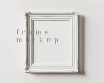 Vintage Frame Mockup, Wall Art Mockup, Rustic Frame Mockup, Vintage Wall Art, White Frame Mockup, Antique Wall Art Frame Mockup, Frame Png