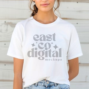 Comfort Colors White Mockup, C1717 White Mockup, Comfort Colors Mockup, Model Mockup C1717, White Shirt Mockup, C1717 Mockup T-shirt Mockup