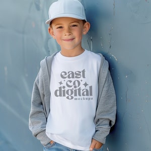 CC9018 White, Youth Comfort Colors Mockup, Kids Comfort Colors Shirt, White Kids Tee, Comfort Colors 9018 Mockup, Trendy Kids Mockups