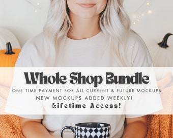 Whole Shop Mockup Bundle, Lifetime Access (PNG, PDF)