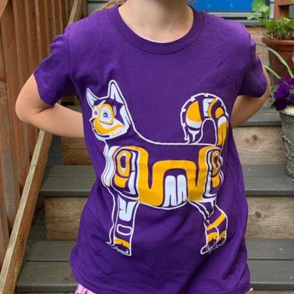 Kids Coast Salish Native UW Husky T-Shirt