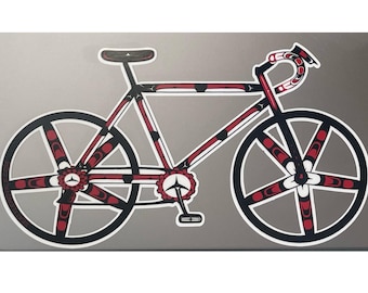 Duwamish Native American Style Bicycle Vinyl Sticker