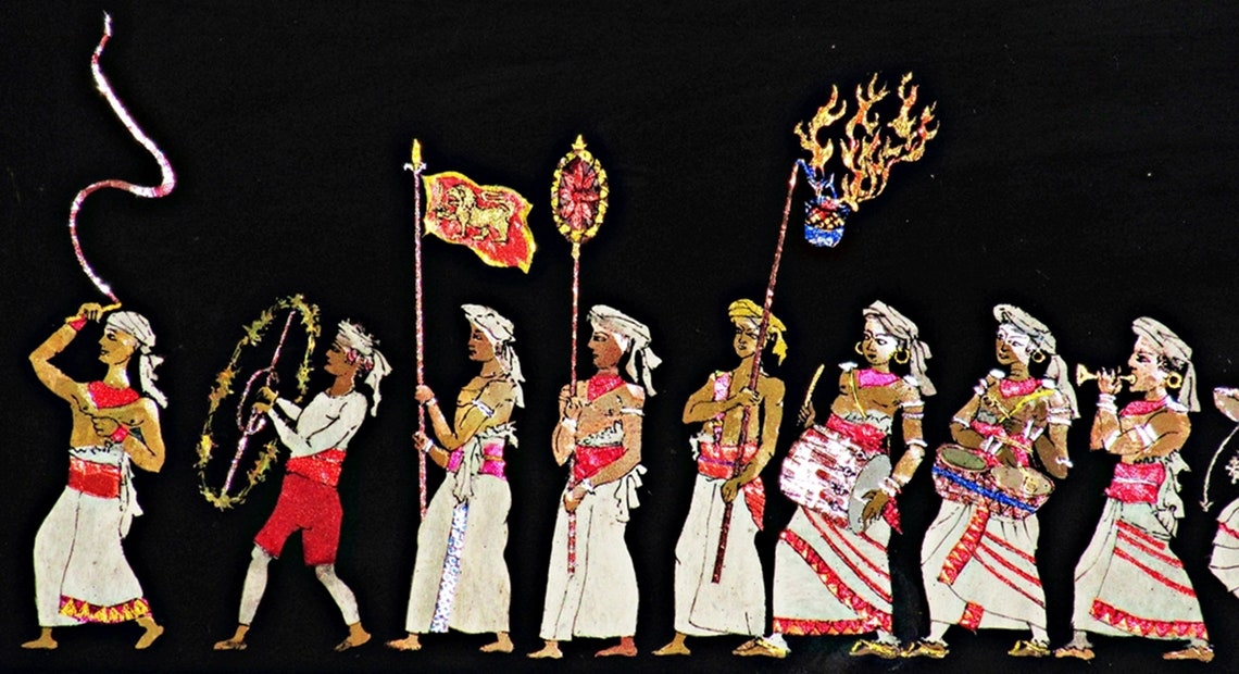 Wall Hanging / Wall decor Sri Lanka Kandy Perahera Sri Lanka Etsy