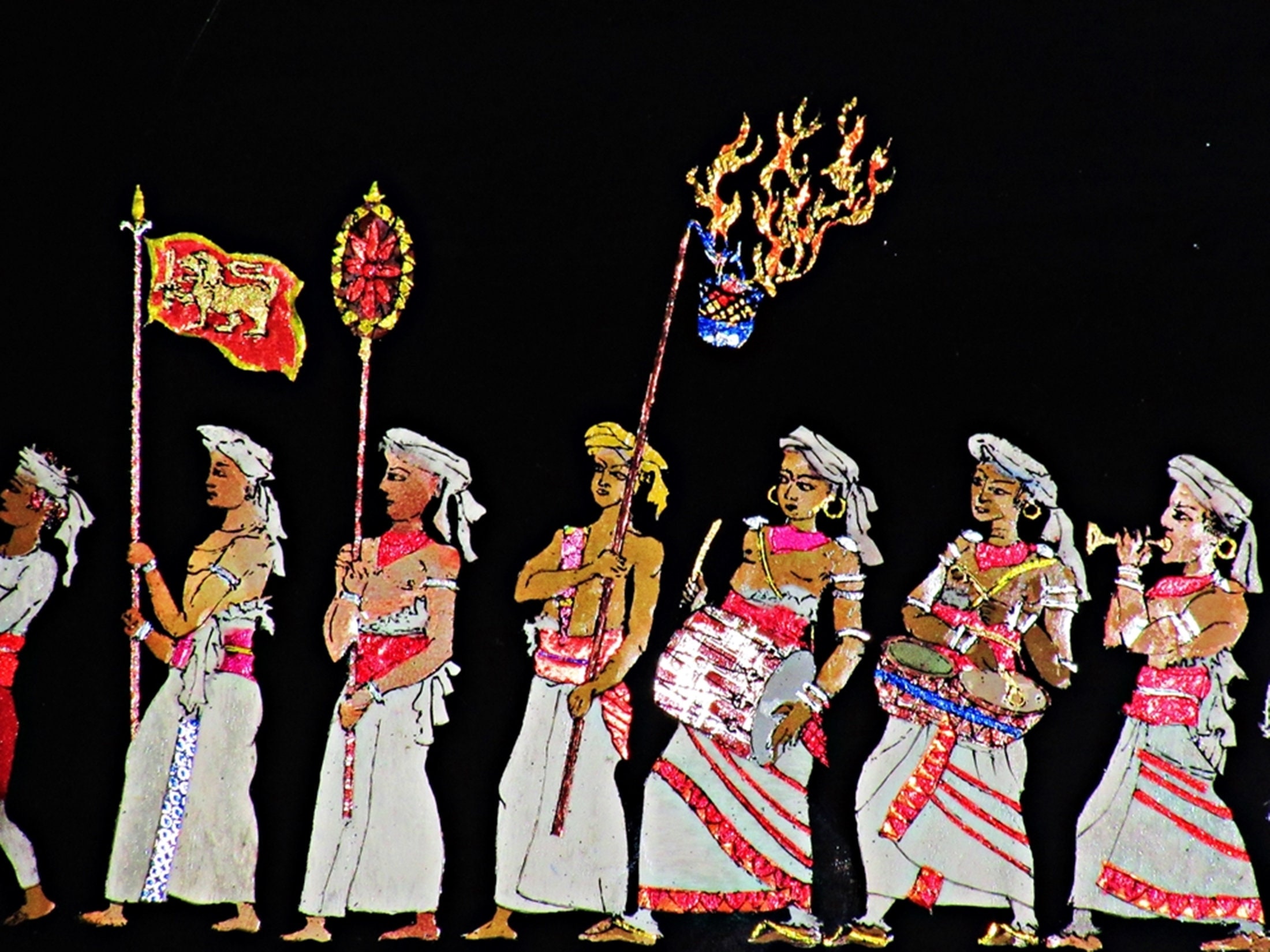 Wall Hanging / Wall decor Sri Lanka Kandy Perahera Sri Lanka Etsy