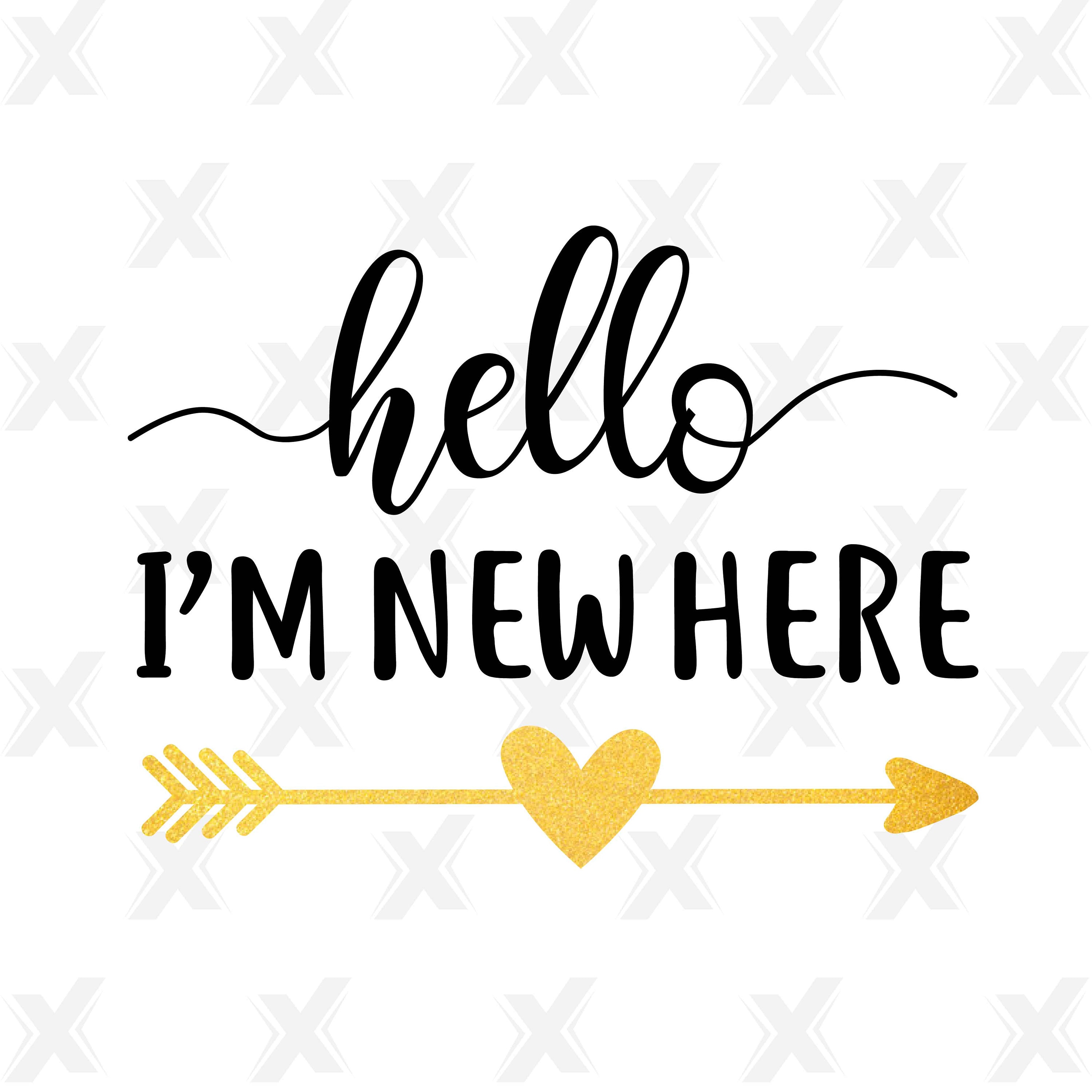 Hallo ich bin neu hier SVG PNG DXFDateien zum Schneiden Etsy