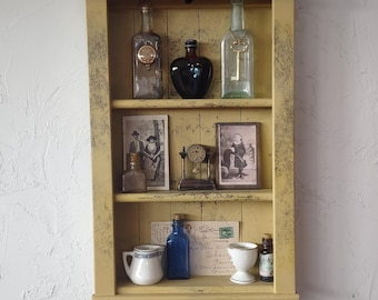 Rustic primitive wall shelf