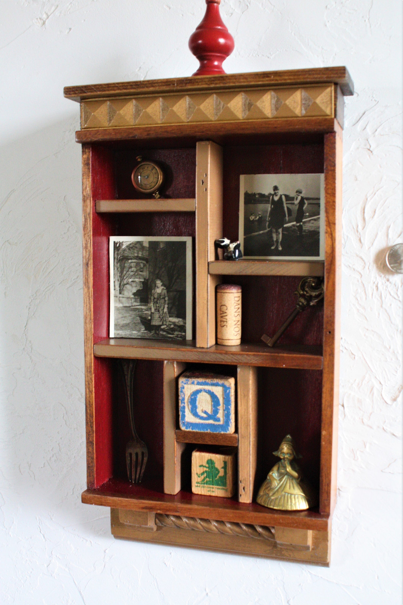 Upcycled Cigar Box / Wooden Display Shelf / Shadow Box / Etsy