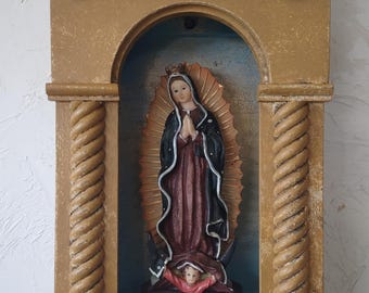 Shrine Nicho Niche made in a Spanish mission architectural style.