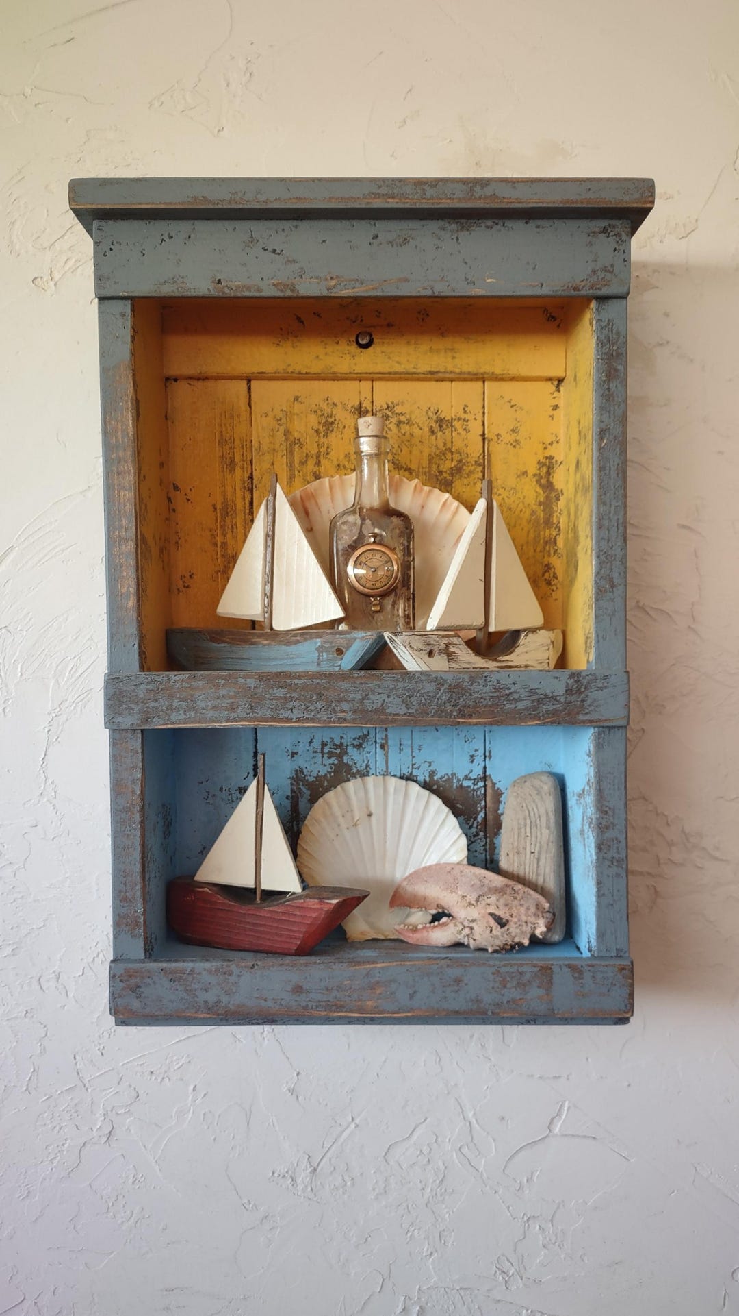 Rustic Display Shelf for Display of Collectables Antiques or Themed ...