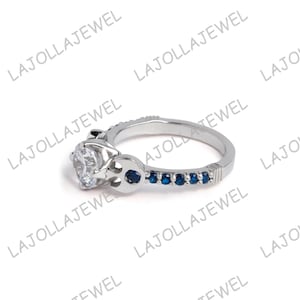 Star Wars Rebel Alliance 2.6Ct Round Cut Sapphire Diamond Star Wars Engagement Wedding Ring,Star Wars inspired Ring,Geeky Ring,star wars fan