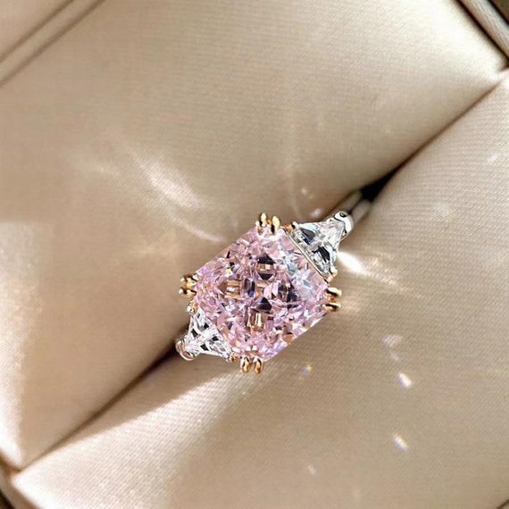 3ct Pink and White Diamond Ring – Rare Colors