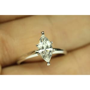 2.35Ct Marqusie White Diamond Engagement Wedding Six Prong Sets Solitaire Rings / Solitaire Engagement Rings / Women&#39;s Ring / Promise Ring
