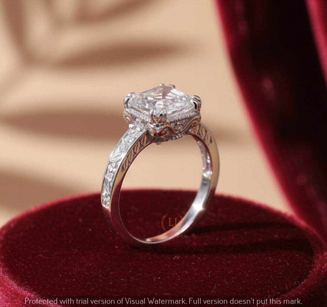 Brillante in Moissanite taglio asscher | Diamonds Hero