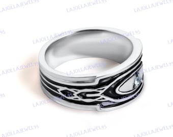 Marvel Men's Black Panther Ring, Wakanda Royal Ring, Black