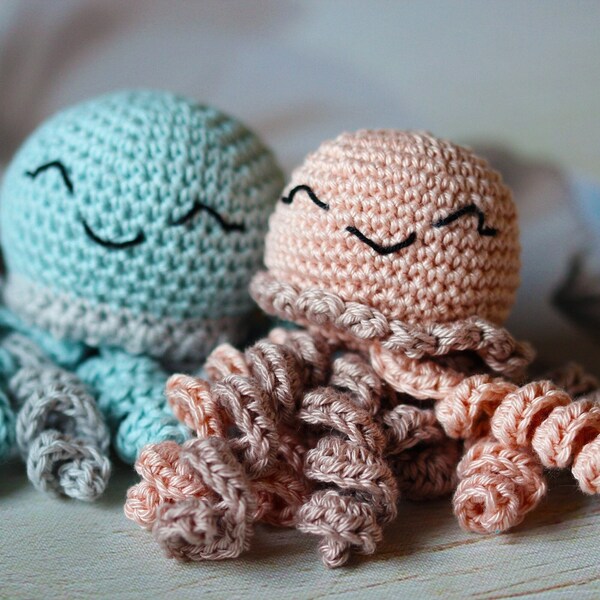 Mini Oktopus für Frühchen und Neugeborene, Amigurumi Oktopus , gehäkelte Kuscheltiere, Geschenk für die werdende Mama, Frühchen