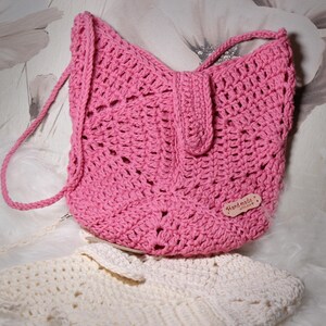 Häkeltasche zum Umhängen, Boho Umhängetasche aus Baumwolle , bunte Häkel Tasche, Geschenkideen für die Freundin