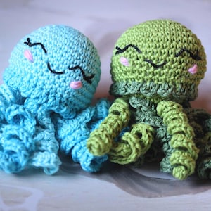Crocheted cotton octopus, cute baby gift, unique baby gifts, cuddly toy with rattle, gift from godmother crocheted angel image 14