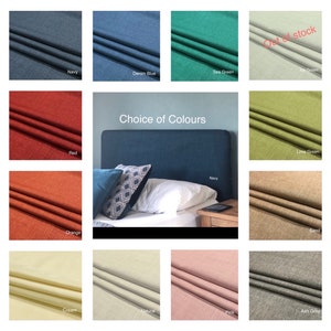 Bespoke Headboard Cover - Linen Style, choice of colours, custom made to fit existing headboard, see description for full details.