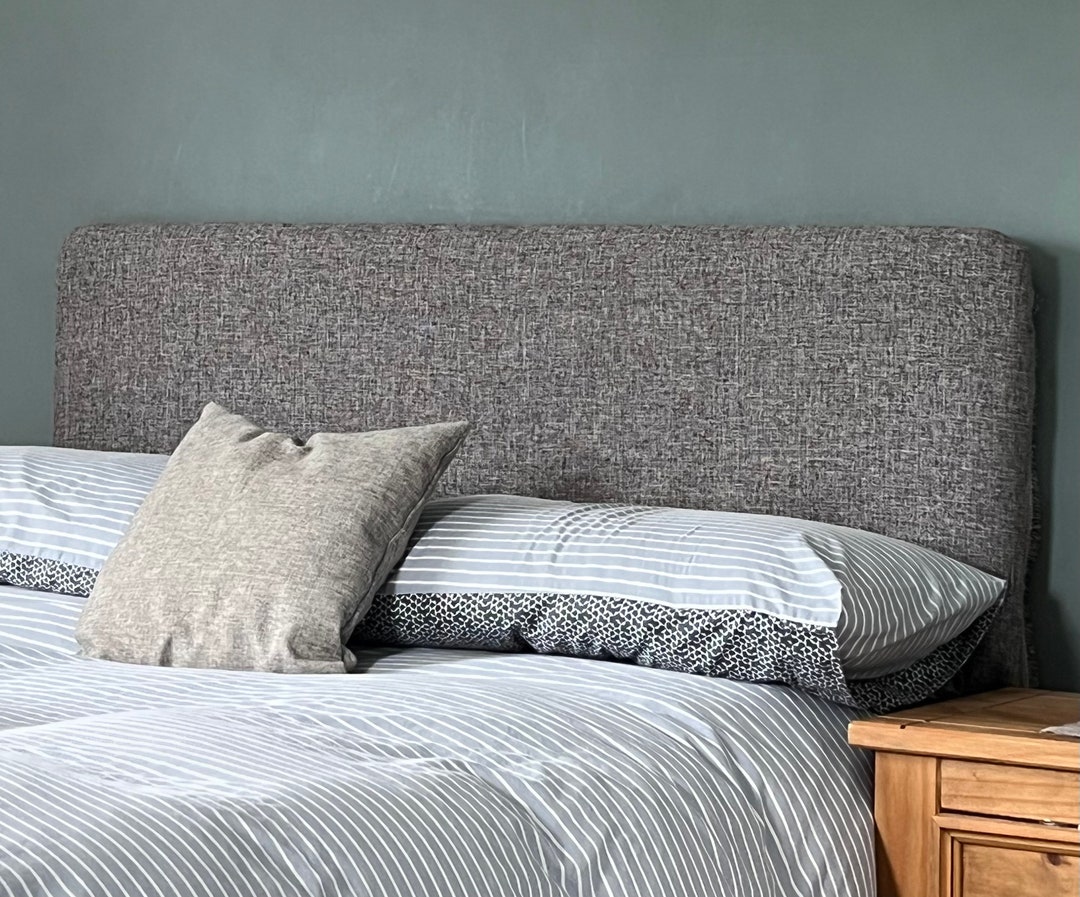 Headboard Cover Grey Textured Etsy