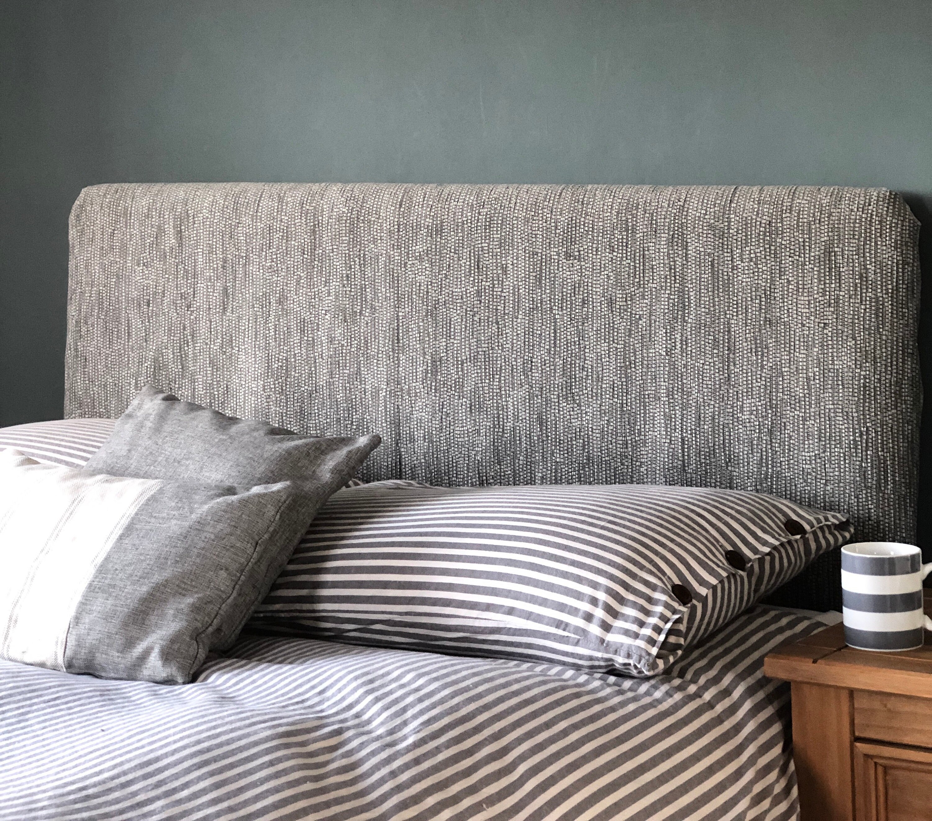 Headboard Cover Grey Textured Etsy