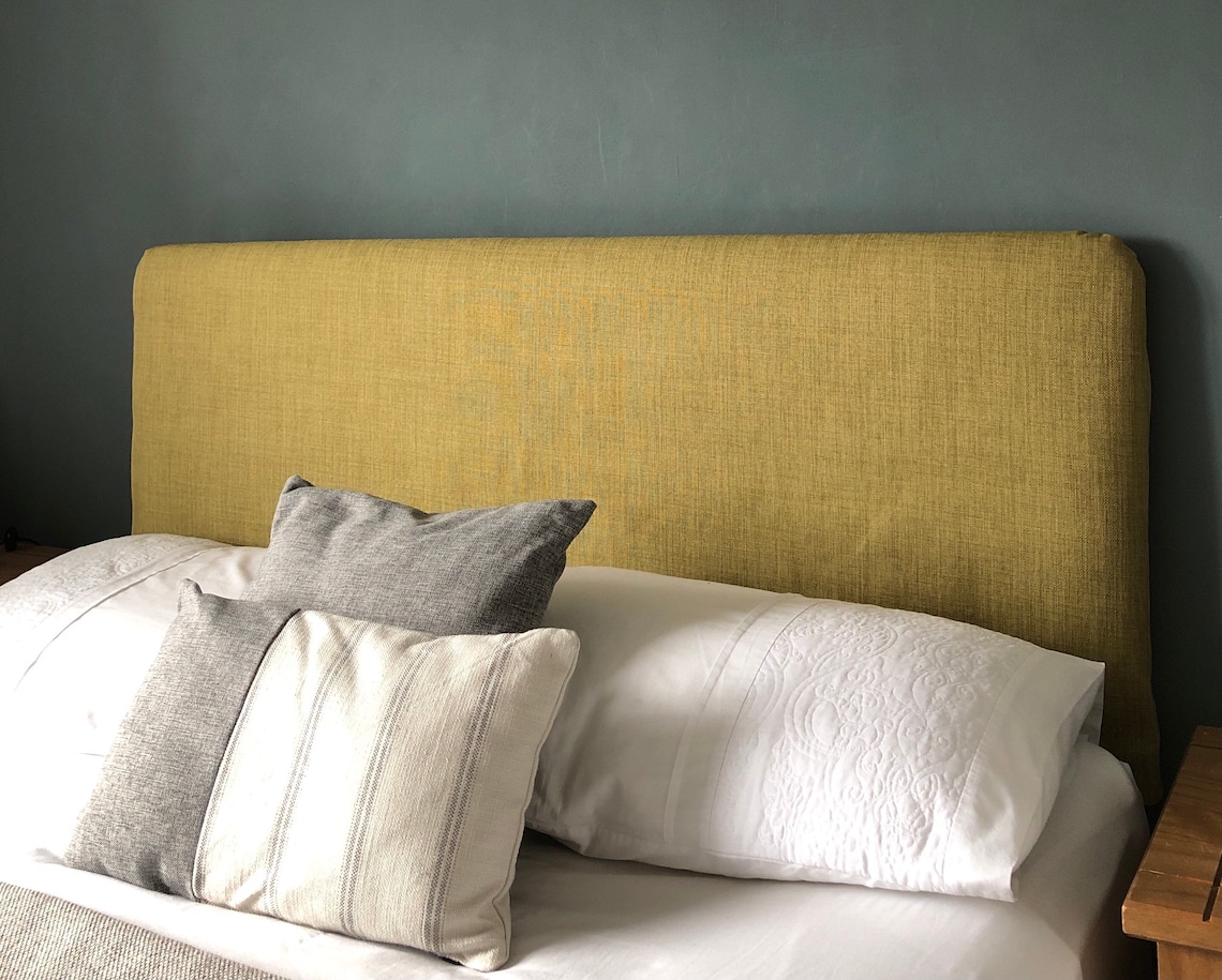 Headboard Cover Olive Linen Stle Custom Made to Fit Etsy
