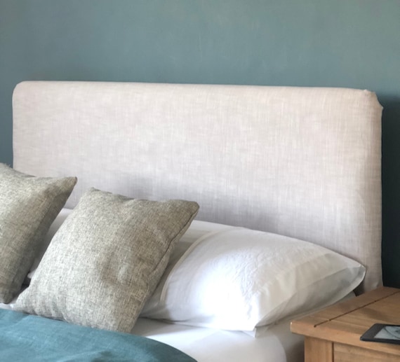 Natural on sale linen bedhead