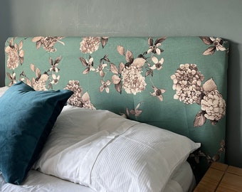 Headboard Cover - Teal Floral