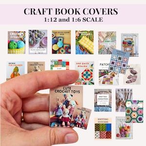 Printable Miniature Craft Book covers, DIY miniatures