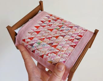 Miniature Dollhouse Quilt, 12th scale patchwork bedding