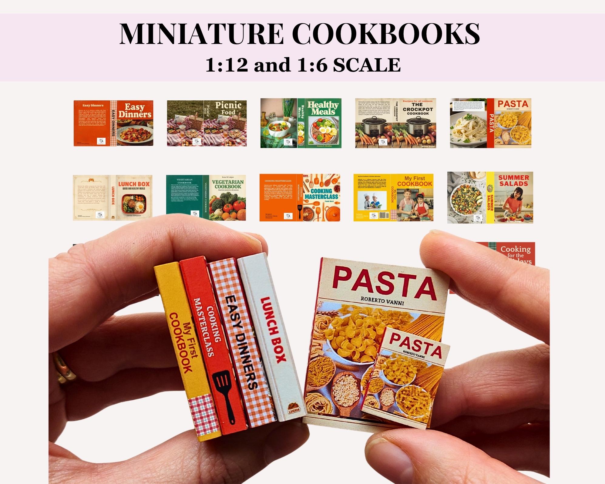 VINTAGE MINIATURE COOKBOOK Covers, 12th and 6th Scale Printable ...