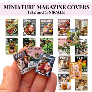 Puppenhaus Miniatur Titelseite Auswahl, digitaler Download, 12.6