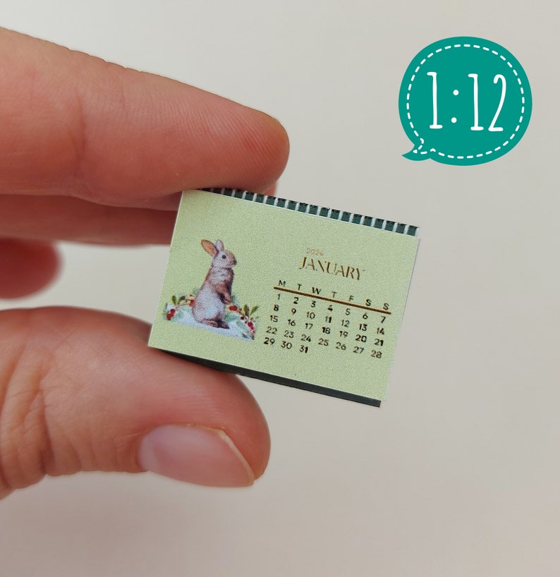 Miniature Desk 2024 Calendar in 3 sizes image 9