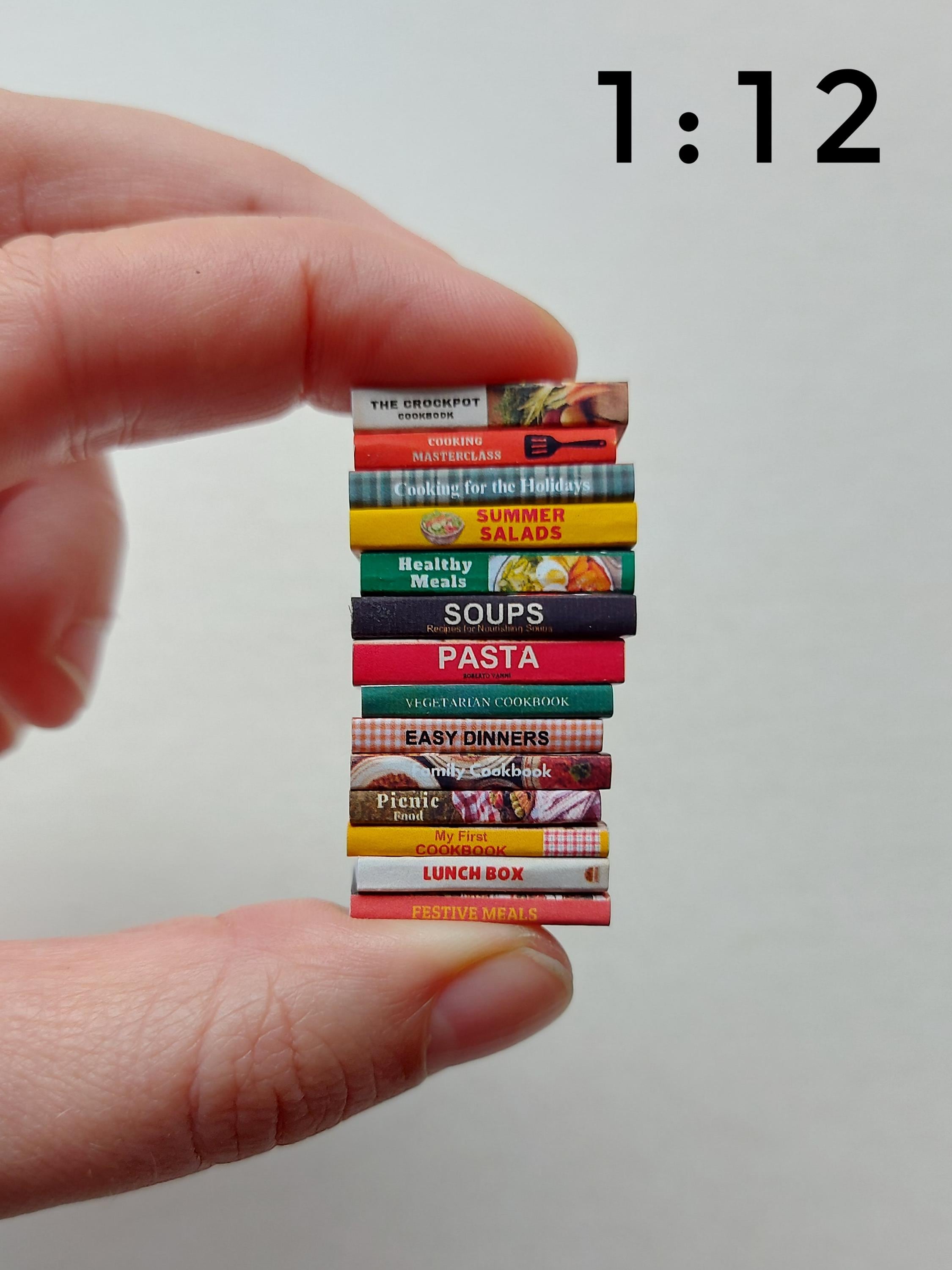 VINTAGE MINIATURE COOKBOOK Covers, 12th and 6th Scale Printable ...