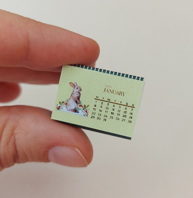 Miniature Desk 2024 Calendar in 3 sizes image 2