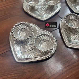 JC German Silver Kumkum Pooja Item - Set of 2