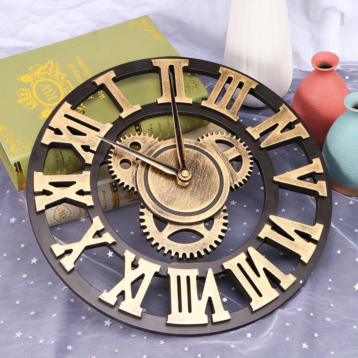 Industrial Gear Wall Clock Decorative Retro MDL Wall Clock Etsy