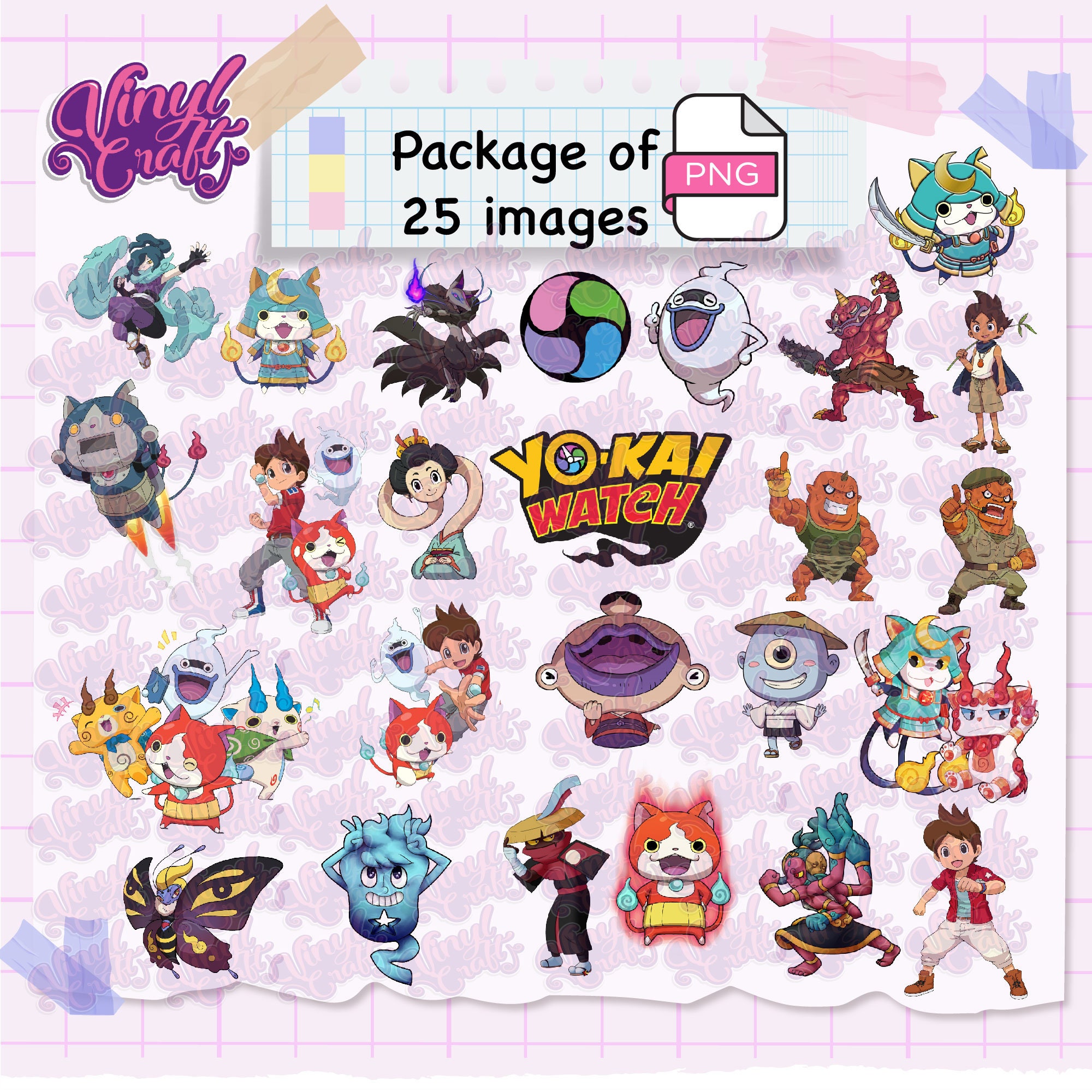 Yo-Kai Watch Stickers Yokai Watch Poster by Amanomoon