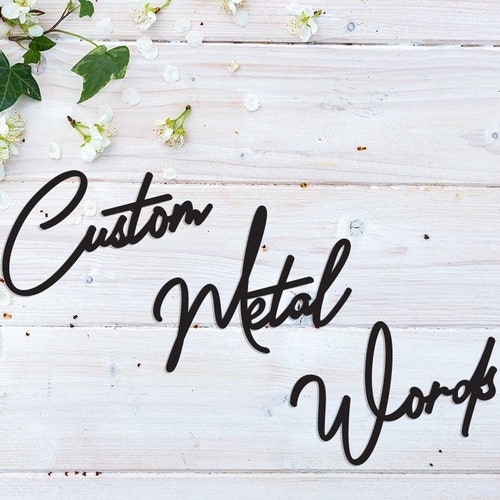 Custom Metal Sign Custom Metal Words Personalized Sign Etsy Canada