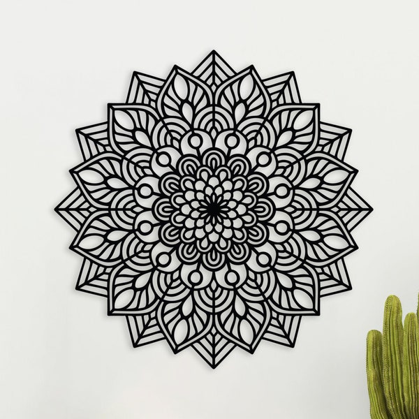 Metal Zen Mandala Large Wall Decor, Yoga Wall Art, Outdoor Wall Art, Lake House, Housewarming Gift, Bedroom Wall Decor, Living Room Decor,