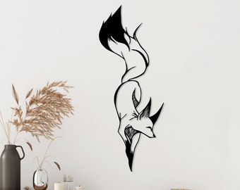 Fox Metal Wall Art, Metal Geometrische Fox Wall Decor, Animal Wall Art, Woonkamer Muur Hangen, Kantoor Decor, Wildlife Lover Gift, Outdoor Decor