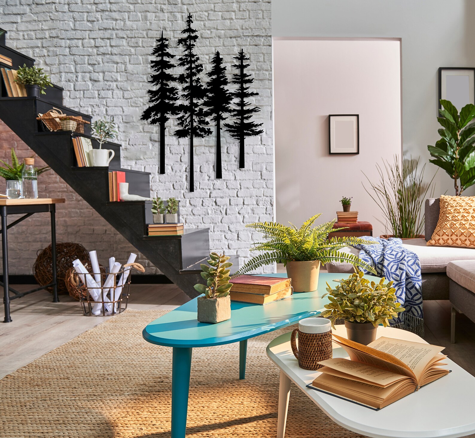 Pine Tree Metal Wall Art Tree Decor Wall Hanging Tree Sign Etsy Canada